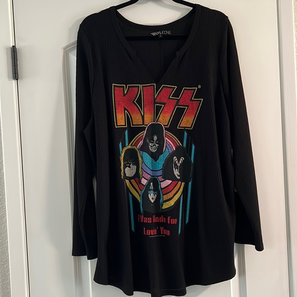 Torrid waffle top, black, size 2, never worn